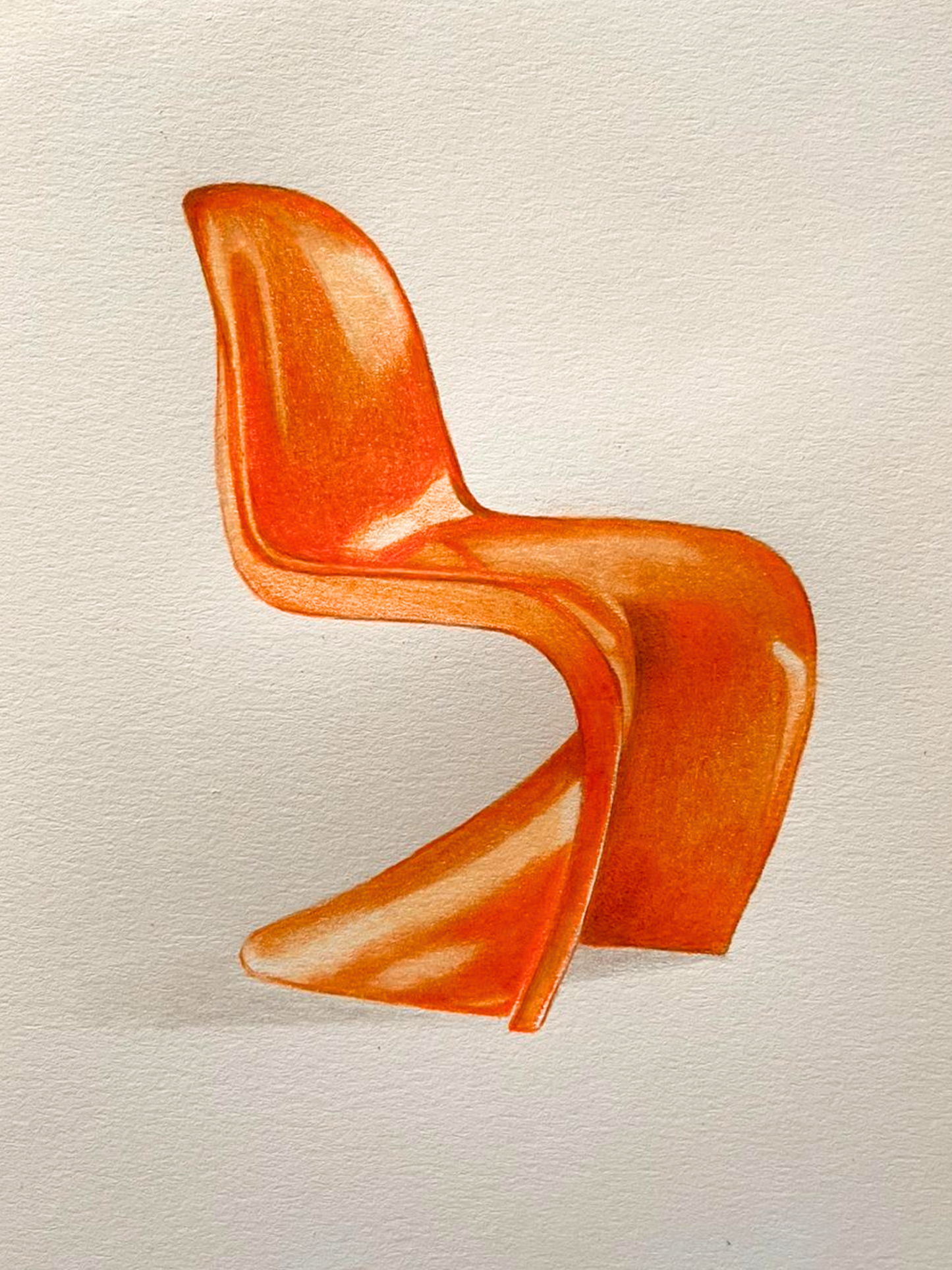 "Orange Panton chair", Original artwork.